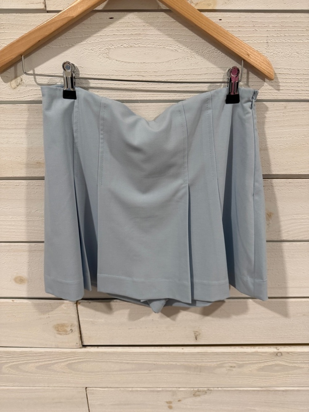 Light Blue Women's Pleated Skirt